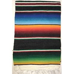Large Sarape-Saltillo - Black
