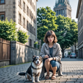 Walking my dog Coco 