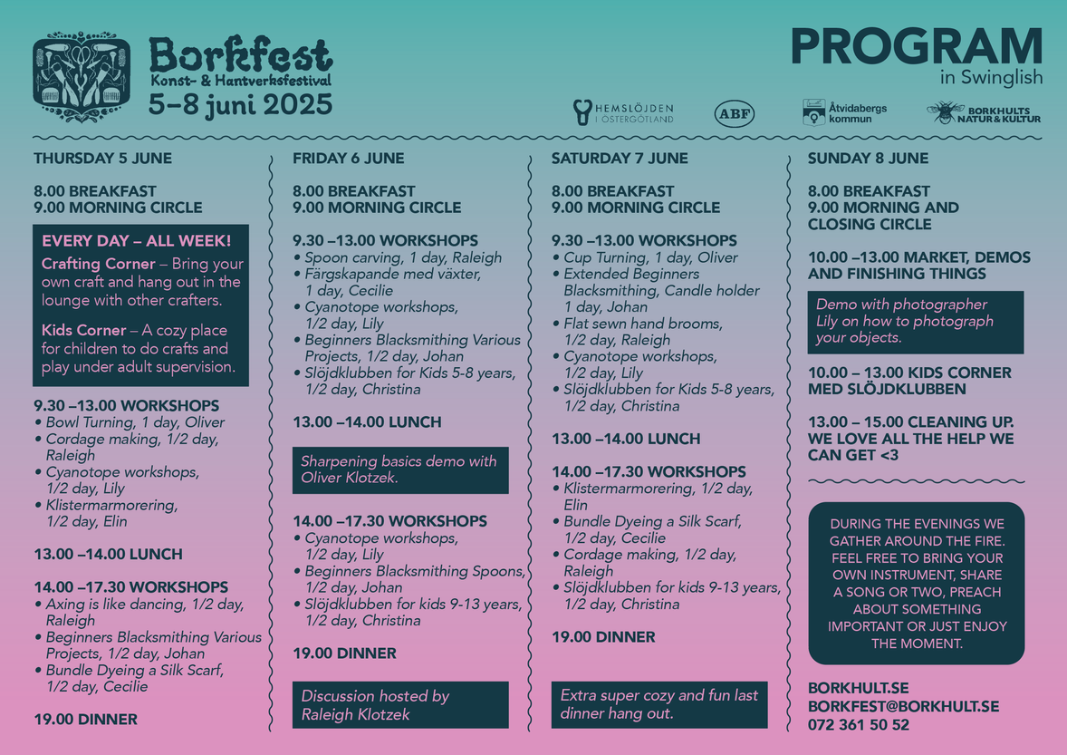 Borkfest program 2025
