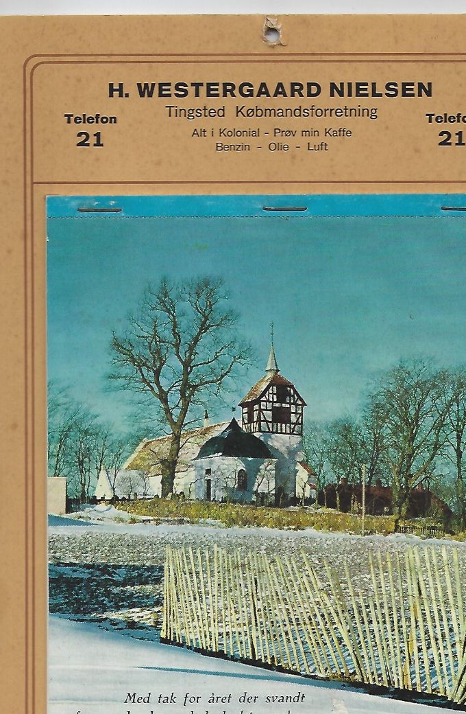 Månedskalender fra H. Westergaard Nielsen - Tingsted