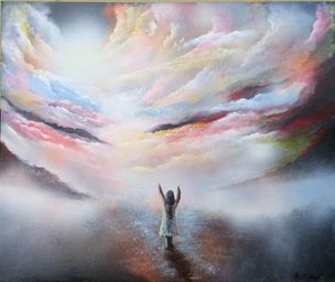 In his presence