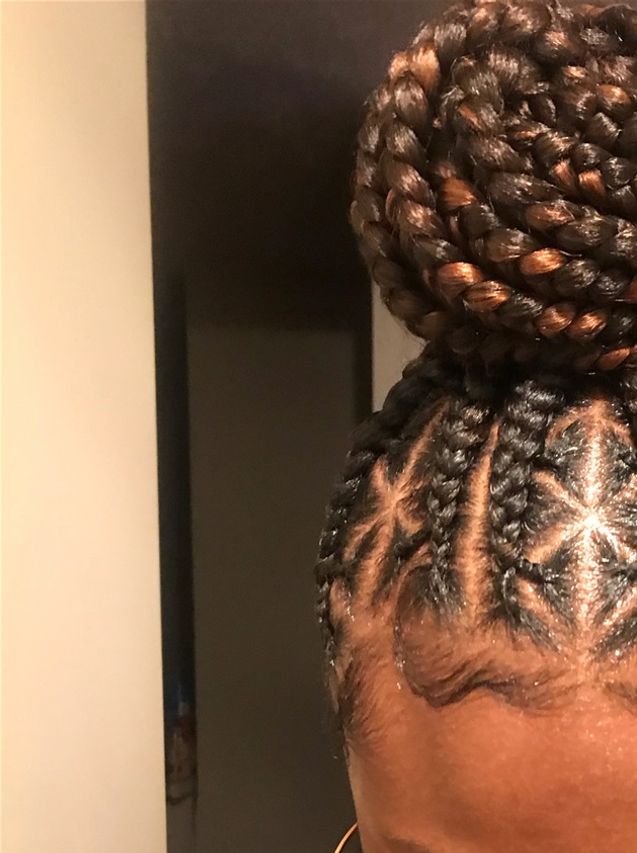 Designed ponytail bun