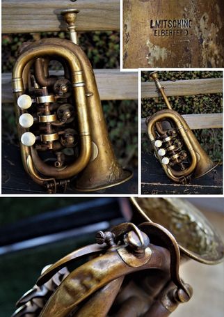 Taschenkornett in A + Bb Leopold Mitsching Elberfeld um 1900