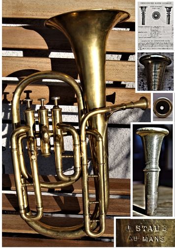 Saxhorn Alto in F + Eb  Jacques Staub  1843-1903   Au Mans