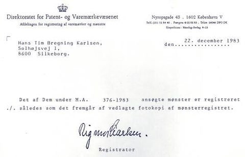 Tegnefemkant - mønsterregistreret