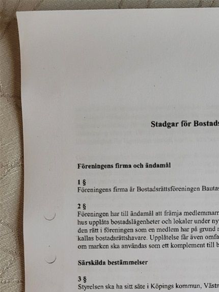 Stadgar sid 1/9