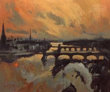 Maastricht Wilhelmina en Servaasbrug 60x50cm LR
