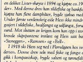 Jan Hess - omtale i bygdeboken for Askøy