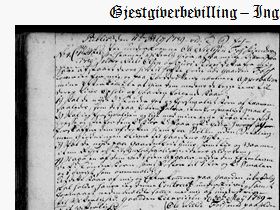 Gjestgiverbevilling fra 1789 utstedt av Christian den VII