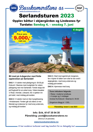Sørlandsturen 2023