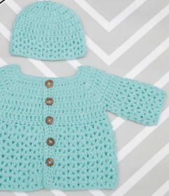 Baby Cardigan & Hat Set