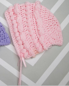 Bobble Stitch Baby Bonnet