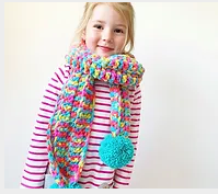 Little Flamingo Pom Pom Scarf