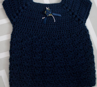 Puff Stitch Newborn Dress