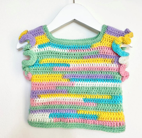 Rainbow Ruffles Top