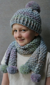 Watercolour Hat & Scarf Set