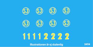 Klass-siffror och SJ märken