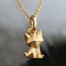 Origami Gold Cat chain