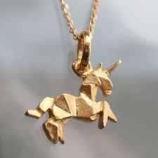 Origami Gold unicorn chain