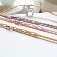outline silver LACES 3 colors + horse beige