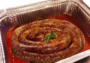 Stegt medisterpølse (Salsiccia)