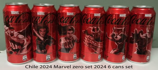 Chile 2024 Marvel zero set 2024 6 cans set