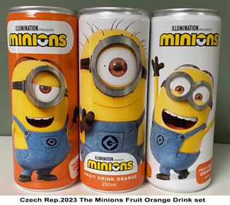 Czech Rep.2023 The Minions Fruit Orange Drink set 