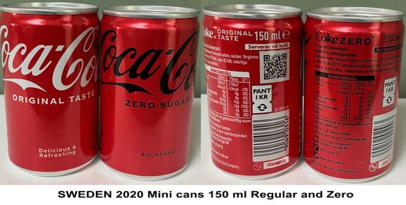 SWEDEN 2020 Mini cans 150 ml Regular and Zero 