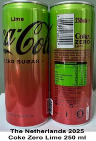 The Netherlands 2025  Coke Zero Lime 250 ml 