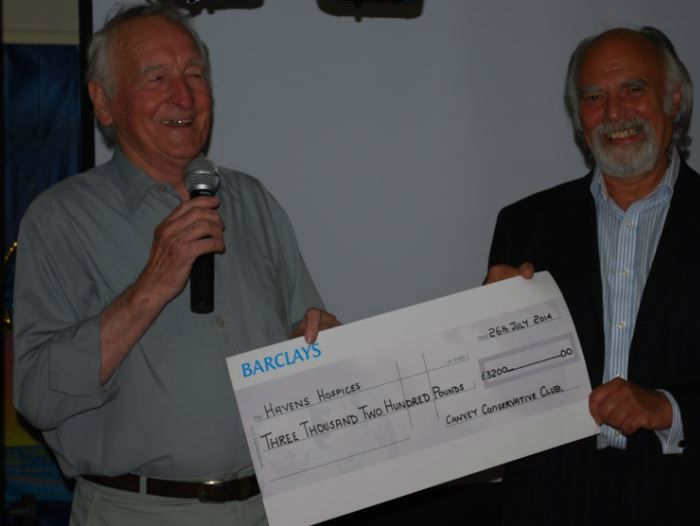 Thanks to our member's generosity over the last year we were able to present a cheque for £3200 to Little Havens prior to the start of our annual Beach Party Night.