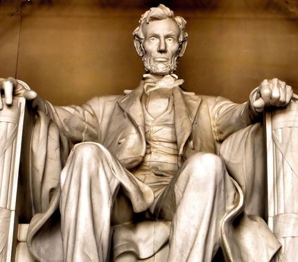 Den här statyn av President Lincoln imponerade.