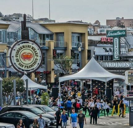 Fishermans Wharf. Vad man än tycker så är det värt ett besök.