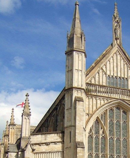 Den omsjungna Wincester Cathedral. En imponerande byggnad.