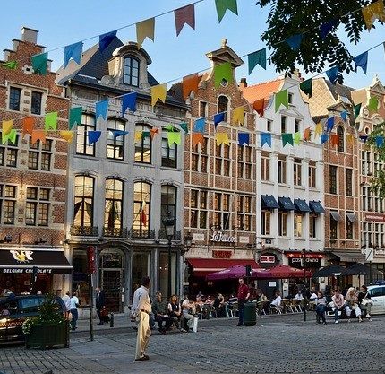 Vi hade bokat in oss på Hilton. Det låg vid precis vid Grand Place.