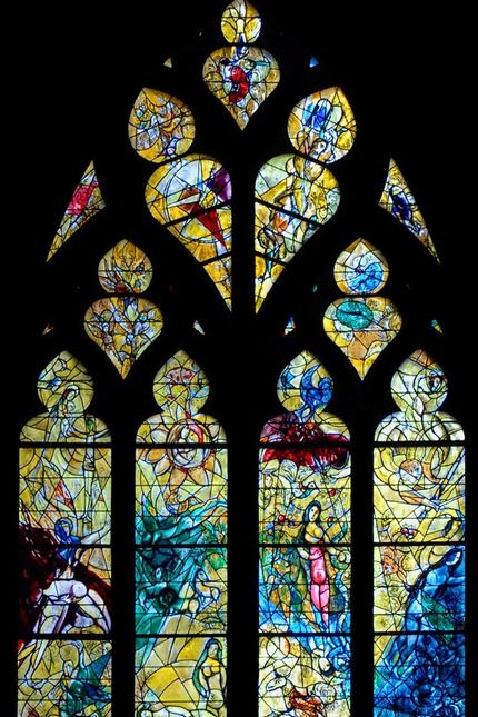 Fönser i Saint-Étienne de Mayence (St. Stephan i Mainz).