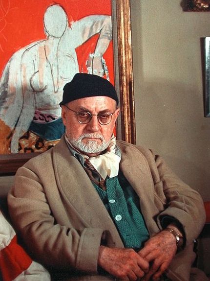 Matisse i sin våning på Boulevard Montparnasse 1948.