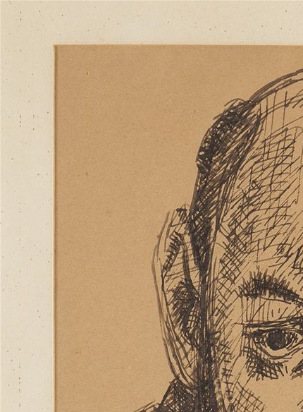 Otto G. Carlsund porträtterad av vännen Isaac Grünewald.