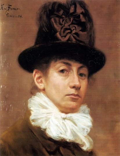 Eva Bonnier - Självporträtt, 1886. En erkänt duktig konstnär, som också hade varit i Paris och studerat på Académie Colarossi.