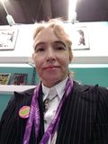 Carin Myrberg in Swedish Writers'  Union's booth