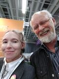 Carin Myrberg and exhibitor Ove Möller