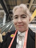 Carin Myrberg in the exhibition hall