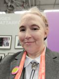 Carin Myrberg in Swedish Writers' Union's booth