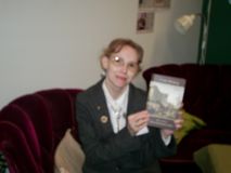Carin Myrberg with her book