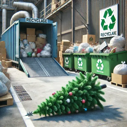 Plastic juletræ co2