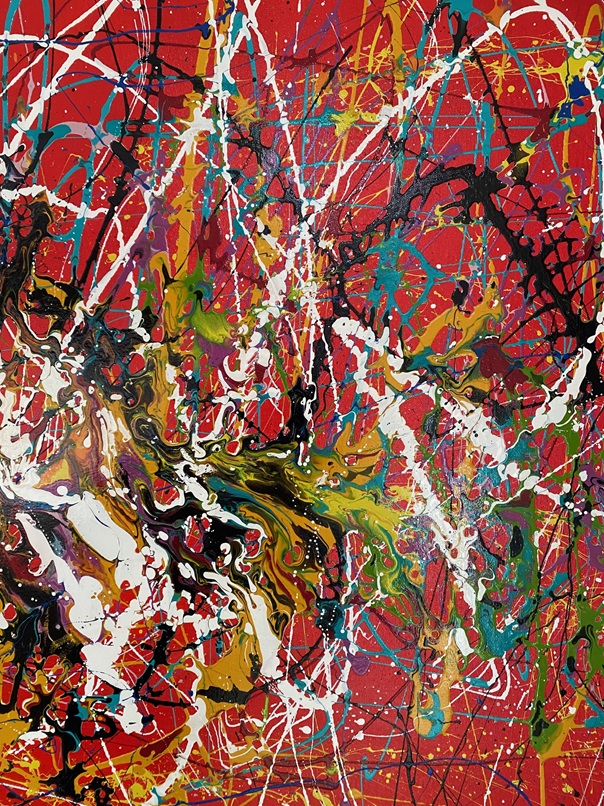 Technique de l'art abstrait dripping par Caroline Vis