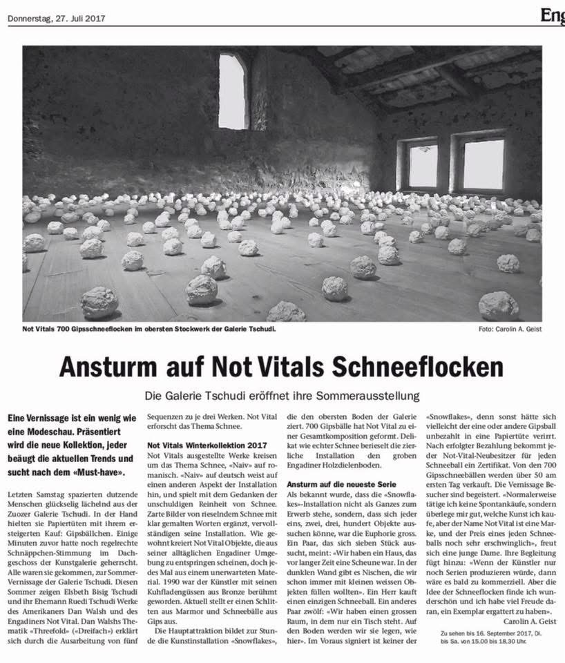 Ansturm auf Not Vitals Schneebälle