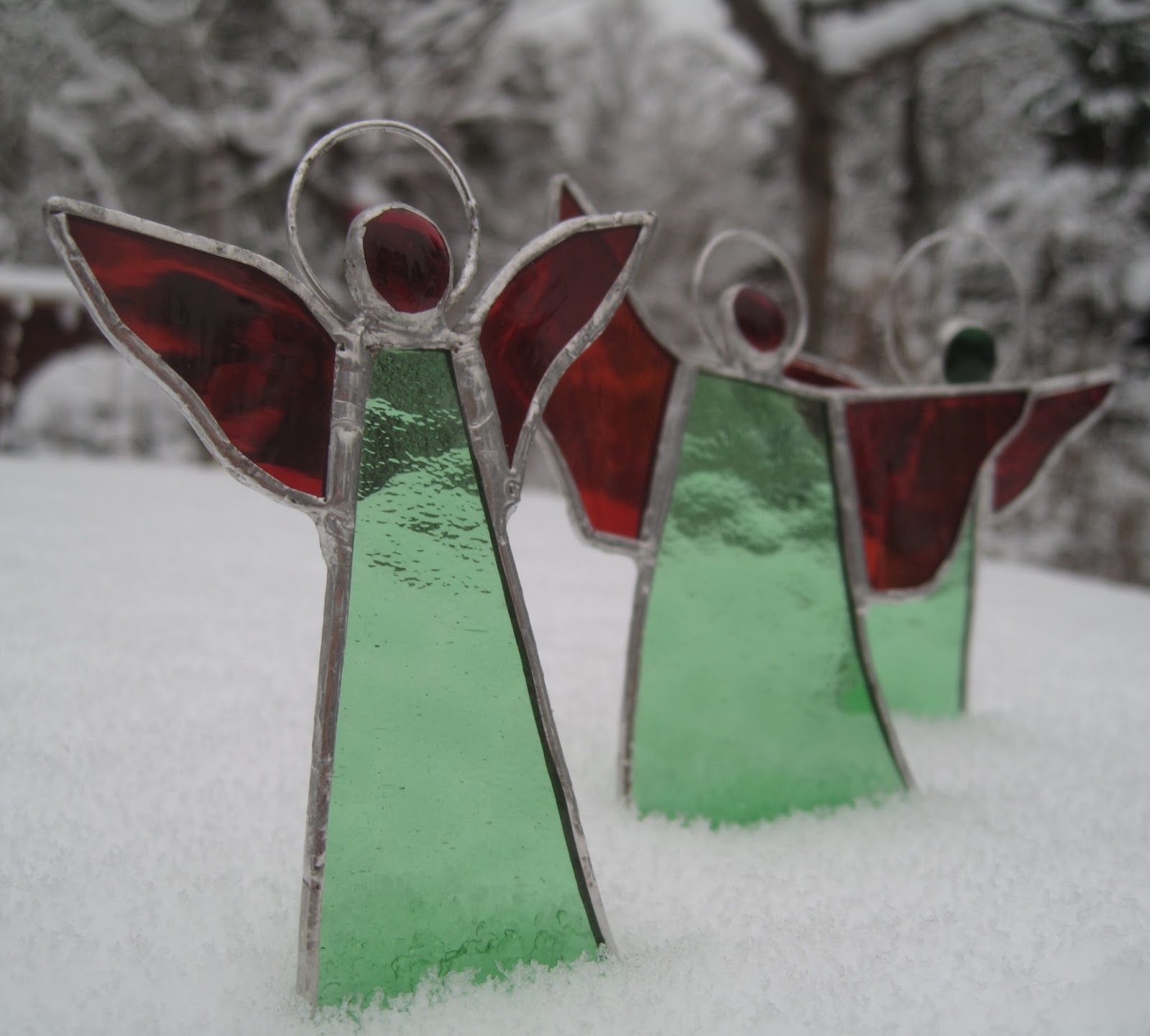 Julänglar i snö