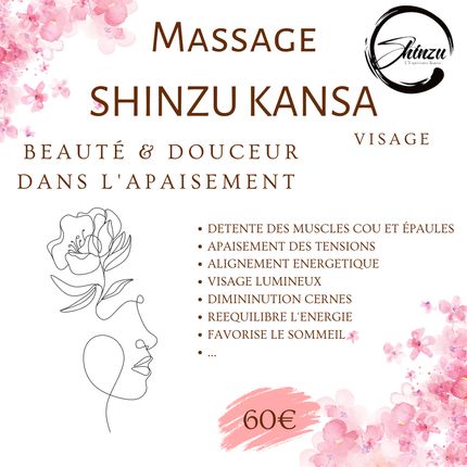 Le massage shinzu visage, 2 formules : 30 min et 60 min
