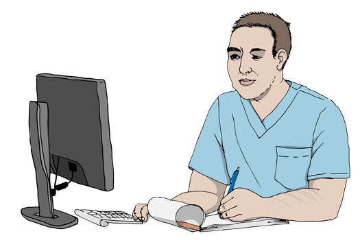 E-kurs_psykosocial_hälsa_sjuksköterska_dator