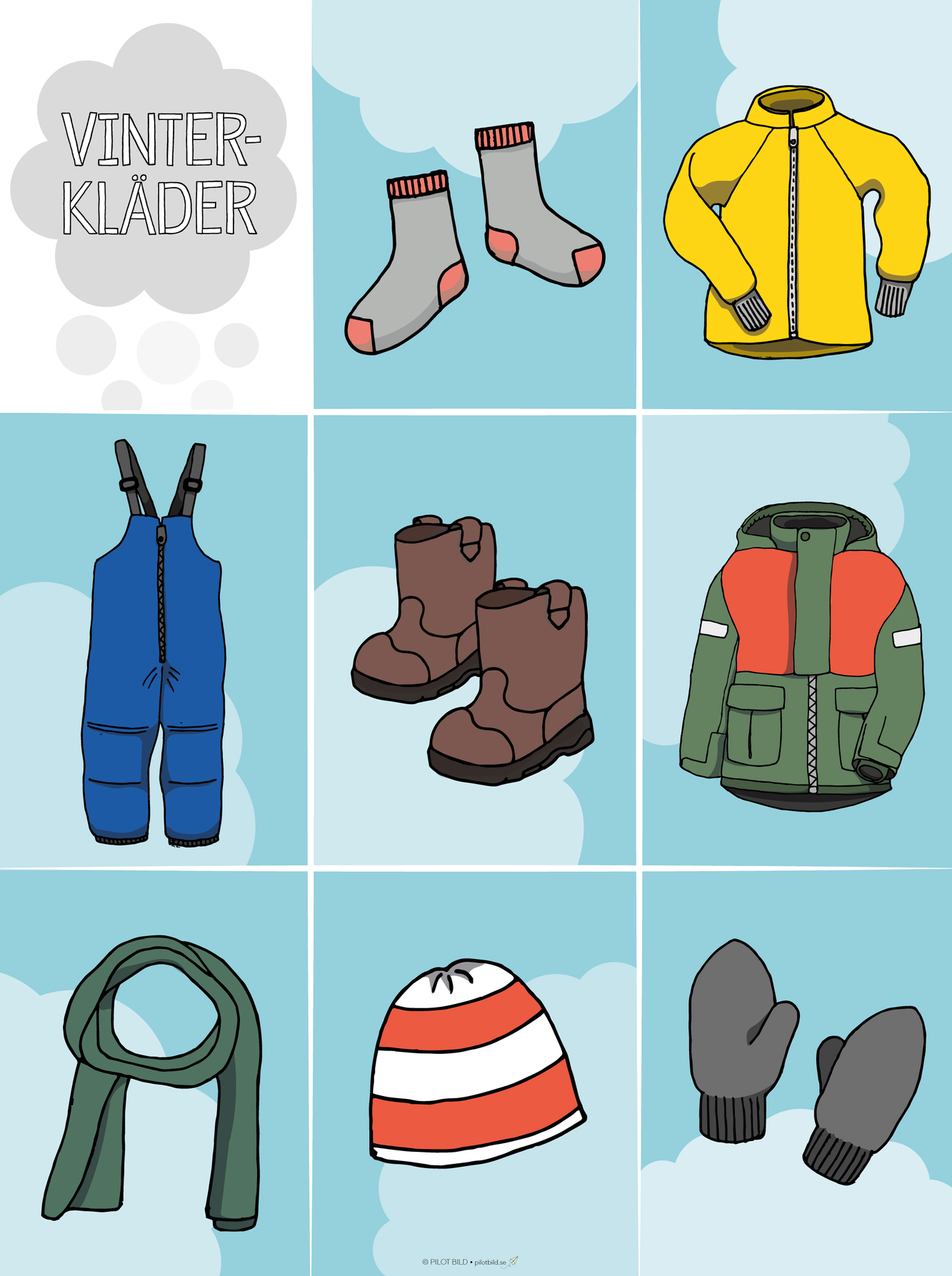 Klä på sig ytterkläder - vinter
